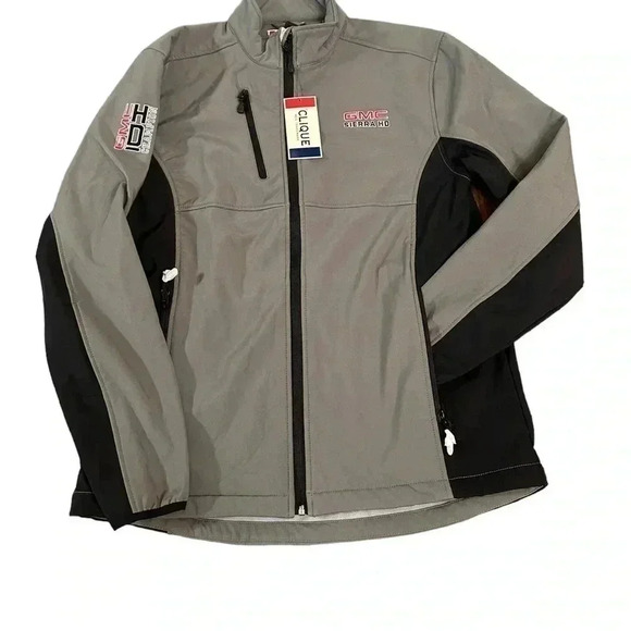 GMC Sierra HD Soft Shell Gray/Black Jacket Men’s size Medium GM Official New - Picture 4 of 15